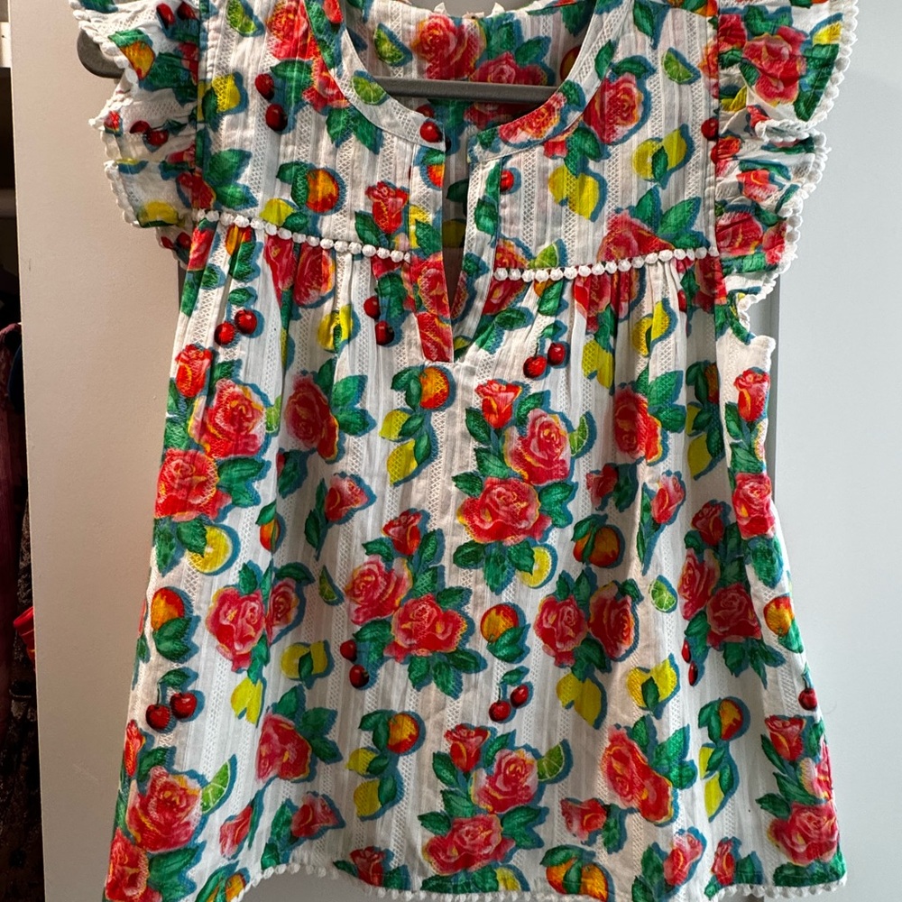 Roller Rabbit Multicolor Floral Top
